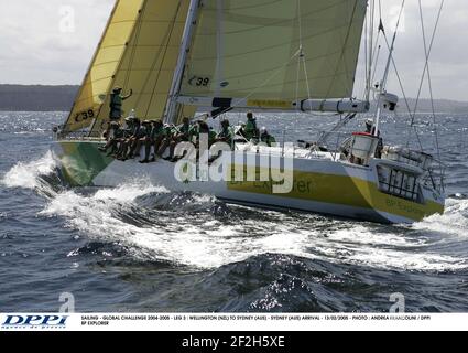 SEGELN - GLOBALE HERAUSFORDERUNG 2004-2005 - ETAPPE 3 : WELLINGTON (NZL) NACH SYDNEY (AUS) - SYDNEY (AUS) ANKUNFT - 13/02/2005 - FOTO : ANDREA FRANCOLINI / DPPI BP EXPLORER Stockfoto