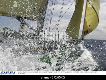 SEGELN - GLOBALE HERAUSFORDERUNG 2004-2005 - ETAPPE 3 : WELLINGTON (NZL) NACH SYDNEY (AUS) - SYDNEY (AUS) ANKUNFT - 13/02/2005 - FOTO : ANDREA FRANCOLINI / DPPI BP EXPLORER Stockfoto