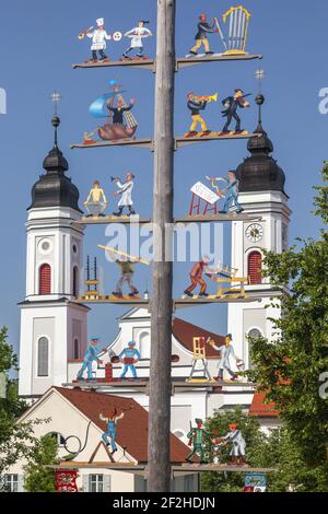 Geographie / Reisen, Deutschland, Bayern, Irsee, ehemaliges Benediktinerkloster Irsee, Ostallgäu, Additional-Rights-Clearance-Info-not-available Stockfoto