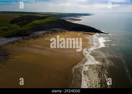 Dunraven Bay, Southerndown, Bridgend Stockfoto