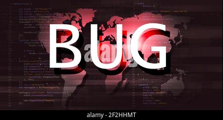 Systemfehler Programmierung Web-Entwicklung für Website. Front-End-Web-Entwicklung. Mix Media Hintergrund Stockfoto