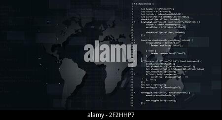 Web-Programmiersprache Entwicklung für Website. Front-End-Web-Entwicklung. Mix Media Hintergrund Stockfoto