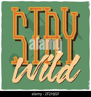 Motivationsposter. Inspirierendes Zitat-Design. Stock Vektor