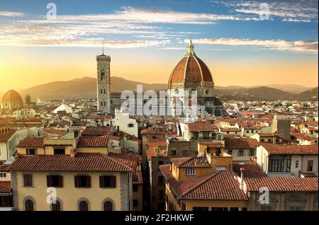 Prächtige Basilika von Santa Maria del Fiore in Florenz, Italien Stockfoto
