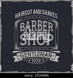 Vintage Label Design mit Schriftzug auf dunklem Hintergrund. T-Shirt-Design. Stock Vektor