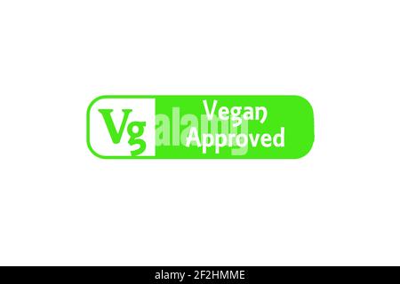 Alternative Diät Stempel Lesen Vegan genehmigt mit einem VG-Symbol Stockfoto