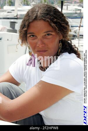 SEGELN - HENDAYE (FRA) - 15/06/2005 - FOTO : CAROLINE BLUMBERG / DPPI ROXY SEGELTEAM - FIGARO SAISON 2006 ROXY / SKIPPER : MARIE TABARLY (FRA) Stockfoto