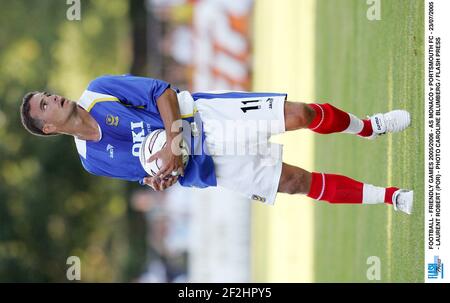 FUSSBALL - FREUNDSCHAFTSSPIELE 2005/2006 - AS MONACO V PORTSMOUTH FC - 23/07/2005 - LAURENT ROBERT (POR) - FOTO CAROLINE BLUMBERG / FLASH DRÜCKEN Stockfoto