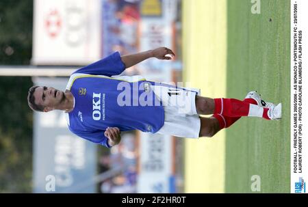 FUSSBALL - FREUNDSCHAFTSSPIELE 2005/2006 - AS MONACO V PORTSMOUTH FC - 23/07/2005 - LAURENT ROBERT (POR) - FOTO CAROLINE BLUMBERG / FLASH DRÜCKEN Stockfoto