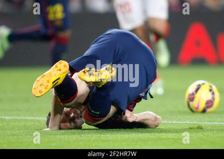 Leo Messi von Barcelona während der spanischen Meisterschaft 2014/2015 Liga Fußballspiel zwischen FC Barcelona und Sevilla am 22. November 2014 im Camp Nou Stadion in Barcelona, Spanien. Foto Bagu Blanco / DPPI Stockfoto