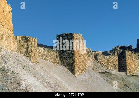 Ruinen Kerak Crusader Castle Jordanien Stockfoto