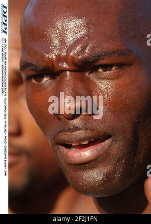 ATHLETICS - MOUNT SAN ANTONIO COLLEGE RELAIS - CALIFORNIA (USA) - 19/04/2003 - FOTO : CHRISTOPHE BAUDRY / DPPI MEN 4 X 400 M RELAIS - ANTHUAN MAYBANK (USA) Stockfoto