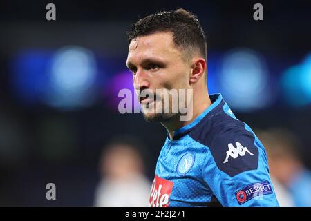 Mario Rui von Neapel Gesten während der UEFA Champions League, Gruppe E Fußballspiel zwischen SSC Napoli und KRC Genk am 10. Dezember 2019 im Stadio San Paolo in Neapel, Italien - Foto Federico Proietti / DPPI Stockfoto