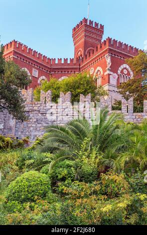 Schloss D'Albertis, Genua, Ligurien, Italien Stockfoto