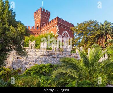 Schloss D'Albertis, Genua, Ligurien, Italien Stockfoto