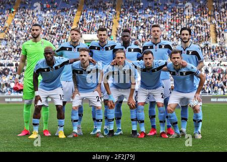 Lazio Team posiert vor der italienischen Meisterschaft Serie A Fußballspiel zwischen SS Lazio und Spal 2013 am 02. Februar 2020 im Stadio Olimpico in Rom, Italien - Foto Federico Proietti / DPPI Stockfoto