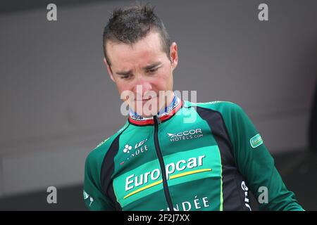 RADFAHREN - TOUR DE FRANCE 2012 - ETAPPE 4 - Abbeville > Rouen (214 km) - 04/07/2012 - FOTO MANUEL BLONDAU / DPPI - TEAM EUROPCAR TEAMRIDER THOMAS VOECKLER AUS FRANKREICH Stockfoto