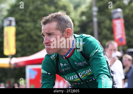 RADFAHREN - TOUR DE FRANCE 2012 - ETAPPE 4 - Abbeville > Rouen (214 km) - 04/07/2012 - FOTO MANUEL BLONDAU / DPPI - TEAM EUROPCAR TEAMRIDER THOMAS VOECKLER AUS FRANKREICH Stockfoto