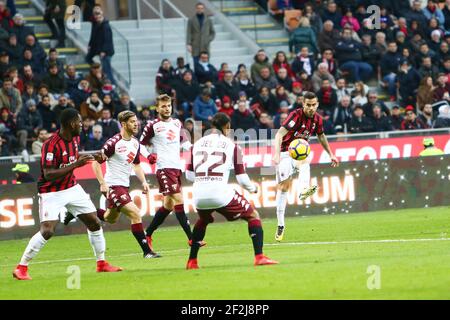 Suso von Mailand während der italienischen Meisterschaft Serie A Fußballspiel zwischen AC Mailand und Turin FC am 26. November 2017 bei Giuseppe Meazza in Mailand, Italien - Foto Morgese - Rossini / DPPI Stockfoto