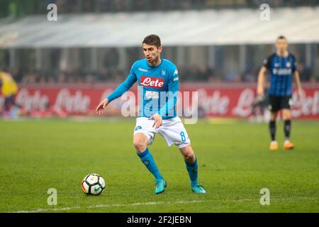 Jorginho von Neapel während der italienischen Meisterschaft Serie EIN Fußballspiel zwischen FC Internazionale und SSC Napoli am 11. März 2018 im Giuseppe Meazza Stadion in Mailand, Italien - Foto Morgese - Rossini / DPPI Stockfoto