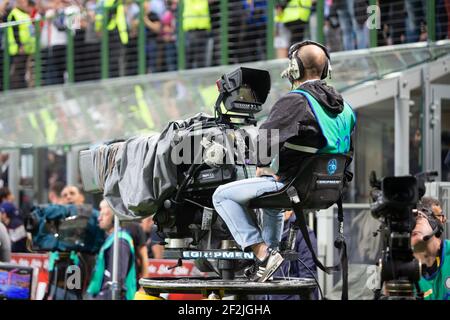 Kamerabilanz während der italienischen Meisterschaft Serie A Fußballspiel zwischen Internazionale und Juventus am 28. April 2018 im San Siro Stadion in Mailand, Italien - Foto Morgese - Rossini / DPPI Stockfoto