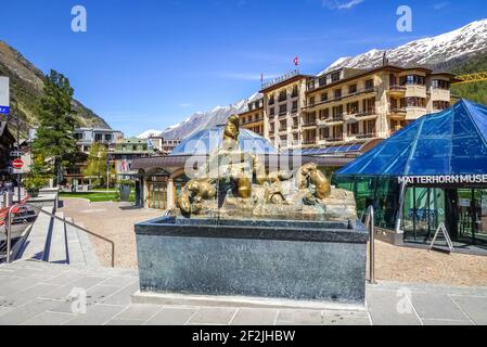 Schöne Stadt Zematt, Schweiz Stockfoto