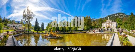 Schloss Linderhof, Ettal, Bayern, Deutschland Stockfoto