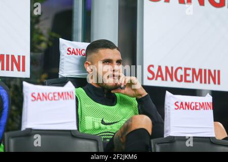 Mauro Icardi (Inter Mailand) während der italienischen Meisterschaft, Serie A Fußballspiel zwischen Inter Mailand und Cagliari am 29. September 2018 im Giuseppe San Siro Stadion in Mailand, Italien - Foto Morgese - Rossini / DPPI Stockfoto