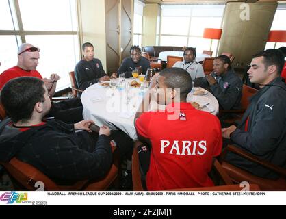 HANDBALL - FRENCH LEAGUE CUP 2008/2009 - MIAMI (USA) - 09/04/2009 - PARIS HANDBALL - FOTO : CATHERINE STEENKESTE / DPPI Stockfoto