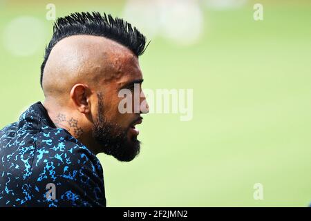 Arturo Vidal von Internazionale Aufwärmen vor der italienischen Meisterschaft Serie EIN Fußballspiel zwischen SS Lazio und FC Internazionale am 4. Oktober 2020 im Stadio Olimpico in Rom, Italien - Foto Federico Proietti / DPPI Stockfoto