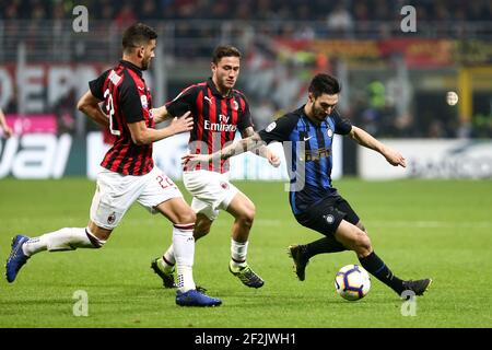 Matteo Politano von Inter während der italienischen Serie A Fußballspiel AC Mailand gegen Inter Mailand im San Siro Stadion in Mailand am 17. März 2019. Foto Morgese/Rossini/DPPI Stockfoto