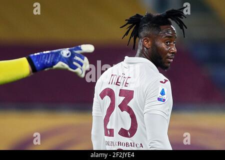 Soualiho Meite' von Turin reagiert während der italienischen Meisterschaft Serie A Fußballspiel zwischen AS Roma und Turin FC am 17. Dezember 2020 im Stadio Olimpico in Rom, Italien - Foto Federico Proietti / DPPI Stockfoto