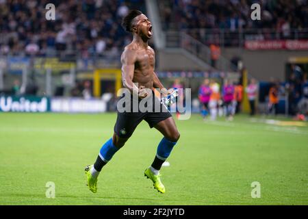 Keita Balde von Inter feiert nach seinem Tor während der italienischen Meisterschaft Serie EIN Fußballspiel zwischen FC Internazionale und FC Empoli am 26. Mai 2019 im Giuseppe Meazza Stadion in Mailand, Italien - Foto Morgese - Rossini / DPPI Stockfoto