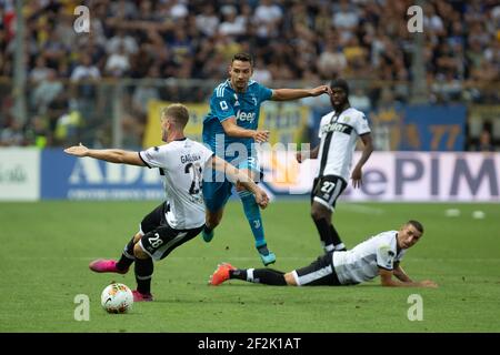 Mattia De Sciglio von Juventus während des italienischen Fußballspiels Serie A Parma gegen Juventus am 24. August 2019 im Stadion Ennio-Tardini in Parma. Foto Morgese/Rossini/DPPI Stockfoto