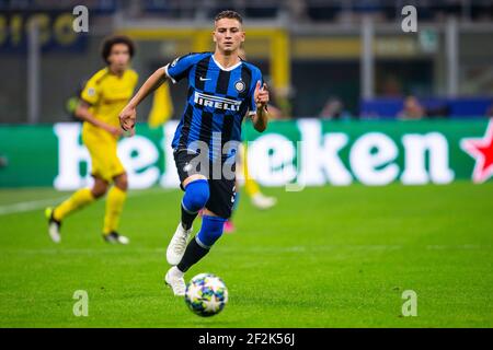 Sebastiano Esposito von Internazionale während der UEFA Champions League, Gruppe F Fußballspiel zwischen FC Internazionale und Borussia Dortmund am 23. Oktober 2019 im Stadio Giuseppe Meazza in Mailand, Italien - Foto Morgese - Rossini / DPPI Stockfoto