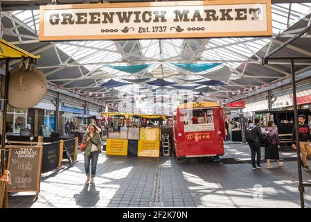 Greenwich Markt, Greenwich, London, UK. Stockfoto