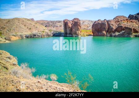 Einen majestätischen Blick auf Balanced Rock Cove Stockfoto