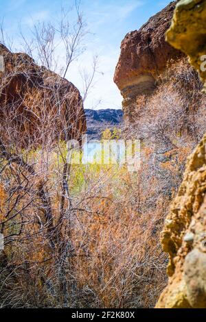 Mit Blick auf Blick auf Sara's Crack Trail Stockfoto