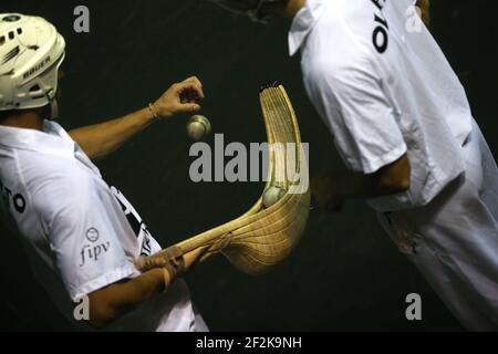 Cesta punta - Jai Alai - Weltmeisterschaft 2013 - Biarritz - Frankreich - Finale 1/2 - 26/08/2013 - Foto Manuel Blondau / AOP-PRESS / DPPI - Illustration Stockfoto