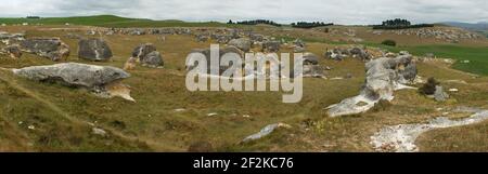 Elephant Rocks in der Nähe von Duntroon auf der Südinsel Neuseelands Stockfoto