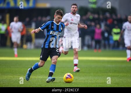 Nicolo Barella (Inter) während der italienischen Meisterschaft Serie EIN Fußballspiel zwischen FC Internazionale und Cagliari Calcio am 26. Januar 2020 im Giuseppe Meazza Stadion in Mailand, Italien - Foto Morgese - Rossini / DPPI Stockfoto