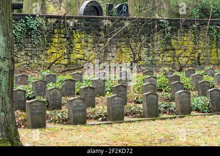 Berlin, jüdischer Friedhof Berlin Weissensee, Ehrenfeld für die im Ersten Weltkrieg verstorbenen jüdischen Soldaten Stockfoto