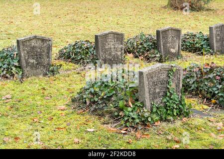 Berlin, jüdischer Friedhof Berlin Weissensee, Ehrenfeld für die im Ersten Weltkrieg verstorbenen jüdischen Soldaten Stockfoto