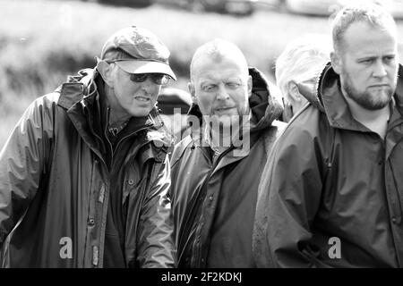 Eine sehr nasse Abington Show, South Lanarkshire, Schottland Stockfoto