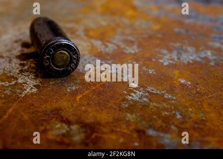 Vintage Gun Bullet, Illustration, Frankreich, 1945 Stockfoto