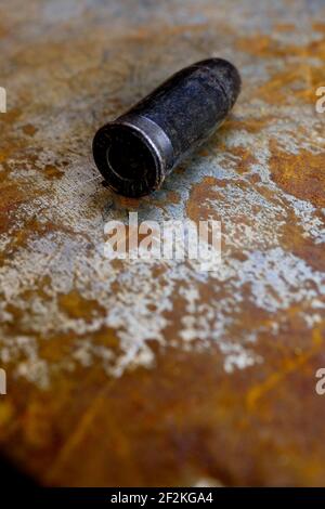 Vintage Gun Bullet, Illustration, Frankreich, 1945 Stockfoto