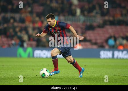 Fußball - Spanish Cup 2013/2014 - Copa del Rey - FC Barcelona gegen Getafe am 8. Januar 2014 in Barcelona, Spanien - Foto Manuel Blondau / AOP PRESS / DPPI - Lionel Messi vom FC Barcelona Stockfoto