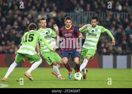 Fußball - Spanish Cup 2013/2014 - Copa del Rey - FC Barcelona gegen Getafe am 8. Januar 2014 in Barcelona, Spanien - Foto Manuel Blondau / AOP PRESS / DPPI - Lionel Messi vom FC Barcelona Stockfoto