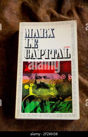 Cover von Le Capital, Buch geschrieben von Karl Marx, Frankreich Stockfoto