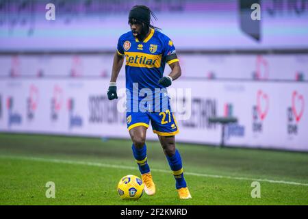 Gervinho von Parma Calcio während der italienischen Meisterschaft Serie EIN Fußballspiel zwischen AC Mailand und Parma Calcio am 13. Dezember 2020 im San Siro Stadion in Mailand, Italien - Foto Morgese-Rossini / DPPI Stockfoto